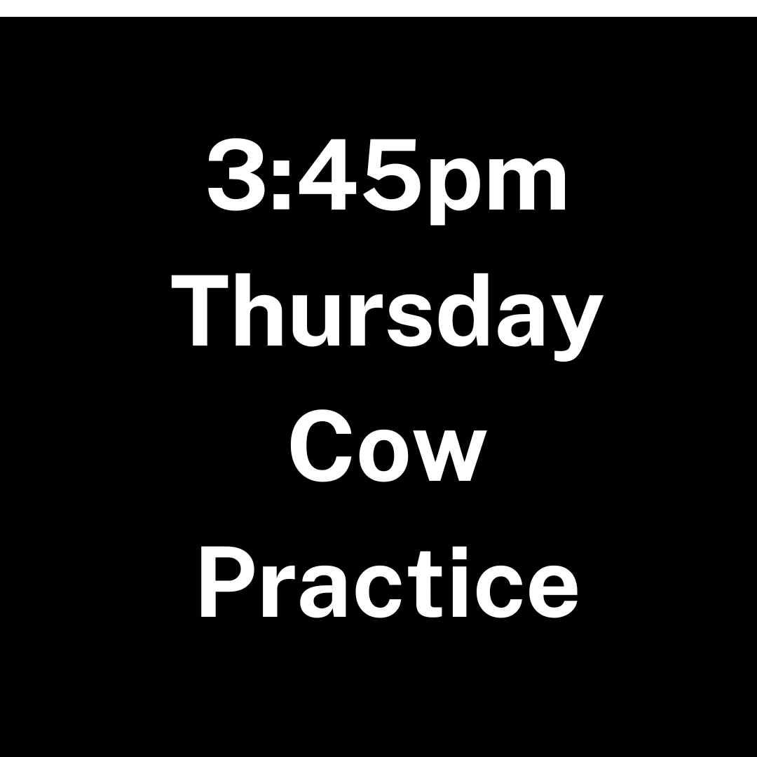 Lubbock Thursday Cow Practice - 3:45pm