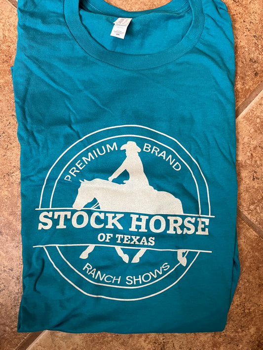 Teal short sleeve t-shirt - Premium Brand logo/design - 2XL